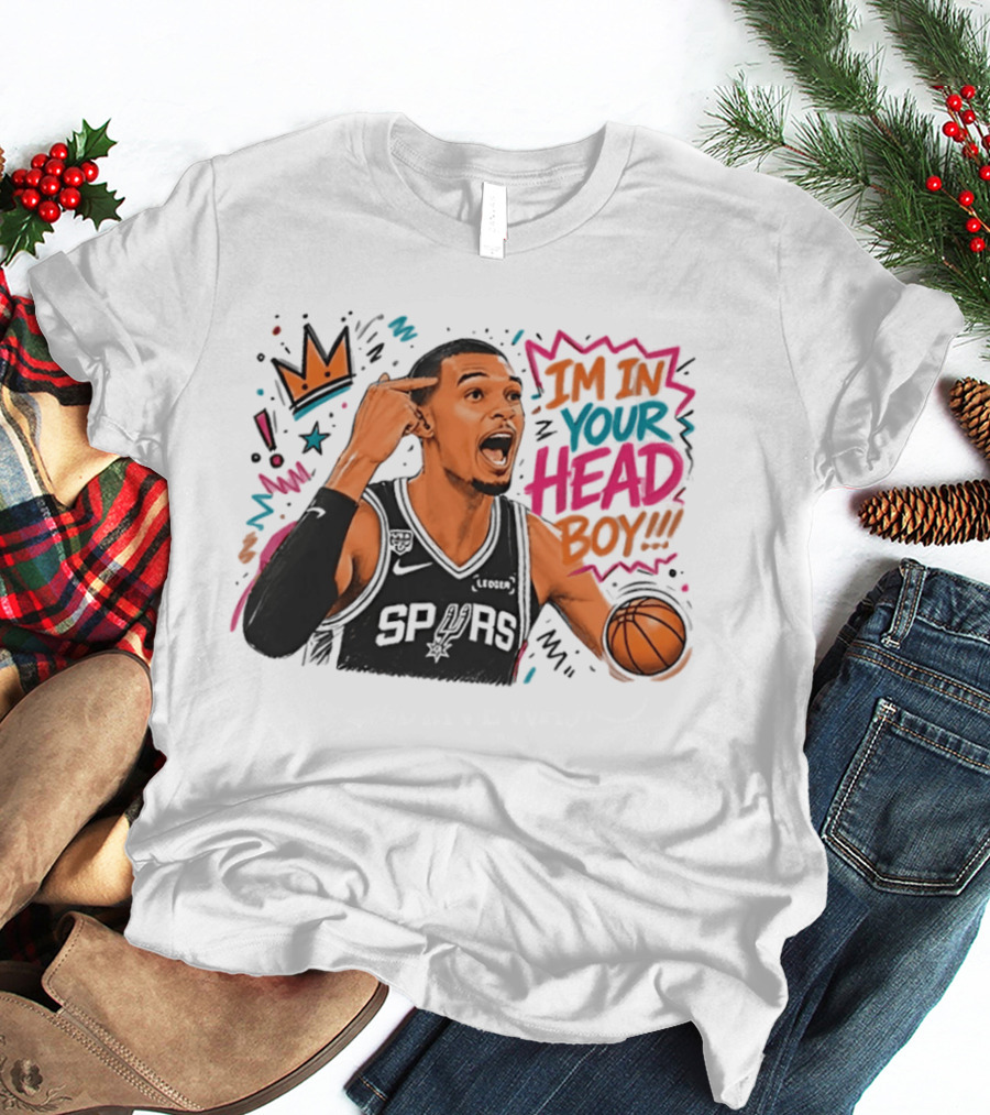 San Antonio Spurs Victor Wembanyama I'm In Your Head Boy Basketball Star T-Shirt