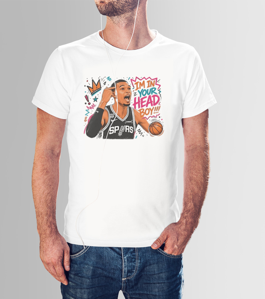 San Antonio Spurs Victor Wembanyama I'm In Your Head Boy Basketball Star T-Shirt