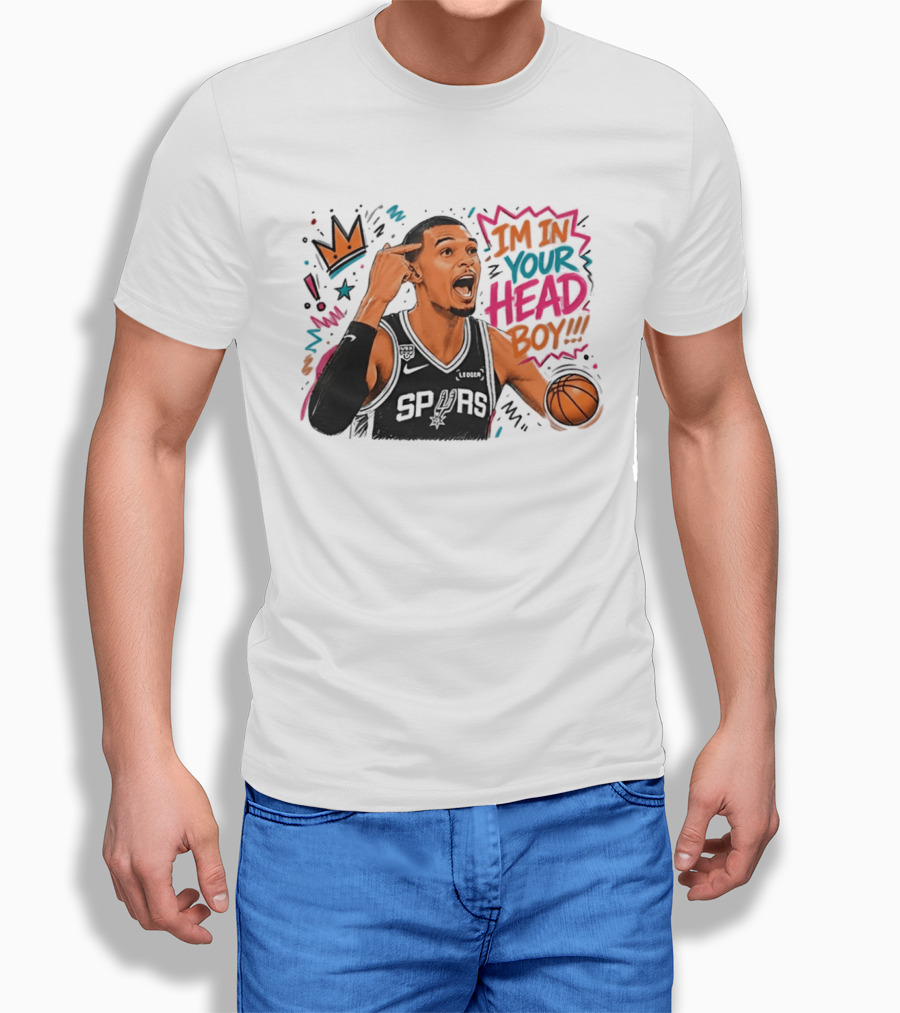 San Antonio Spurs Victor Wembanyama I'm In Your Head Boy Basketball Star T-Shirt
