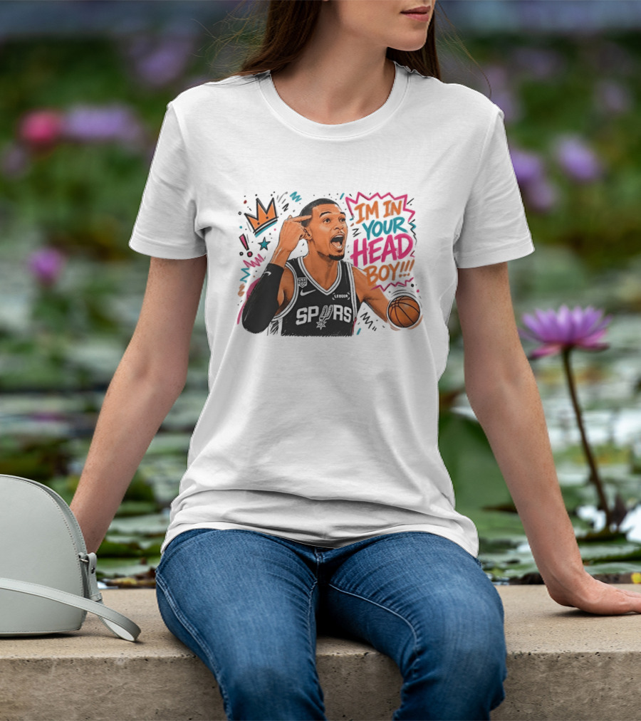 San Antonio Spurs Victor Wembanyama I'm In Your Head Boy Basketball Star T-Shirt