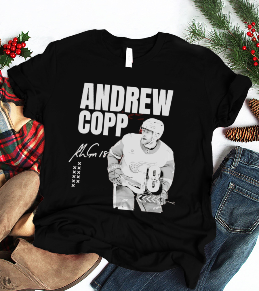 Andrew Copp Detroit Red Wings 18 NHL Hockey Player Signature Jersey T-Shirt