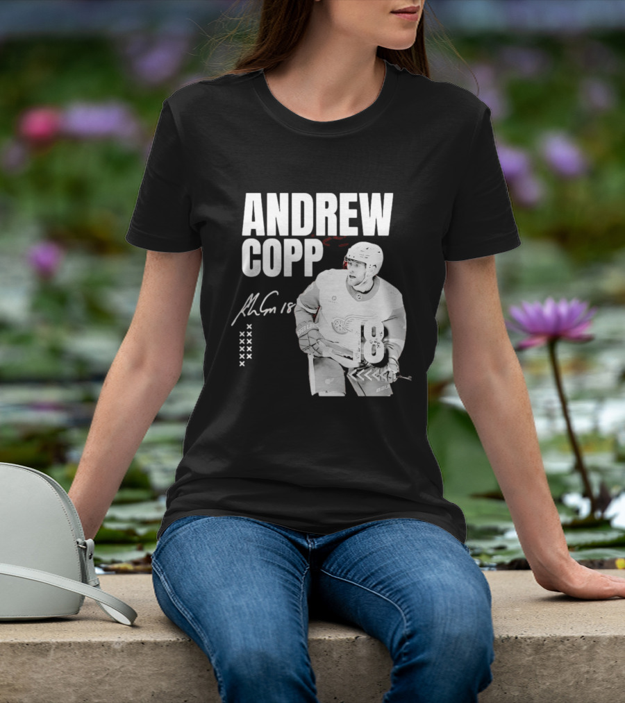 Andrew Copp Detroit Red Wings 18 NHL Hockey Player Signature Jersey T-Shirt