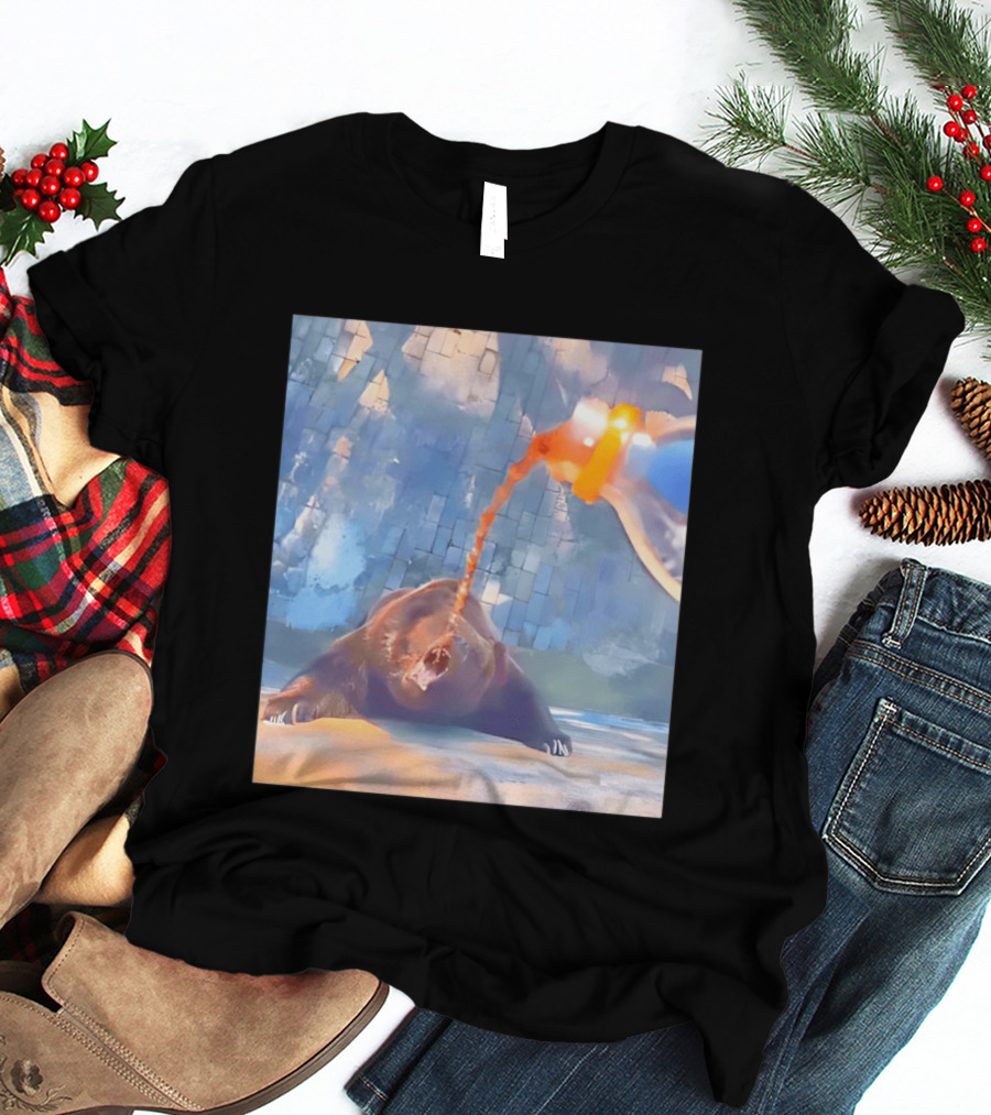 Bear Cola Bottle Wildlife Nature Animal Beverage Refreshment Zoo T-Shirt