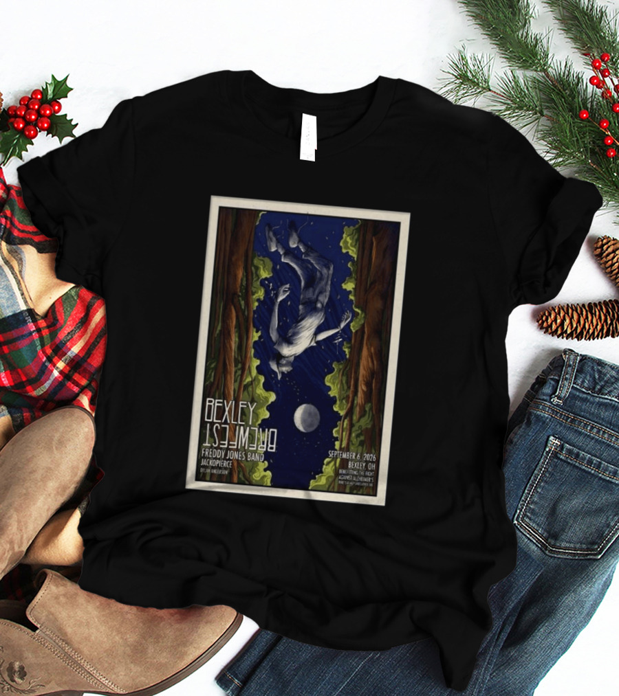 Bexley BrewFest 2026 Freddy Jones Band Bexley OH September 6 Benefiting Alzheimer's T-Shirt