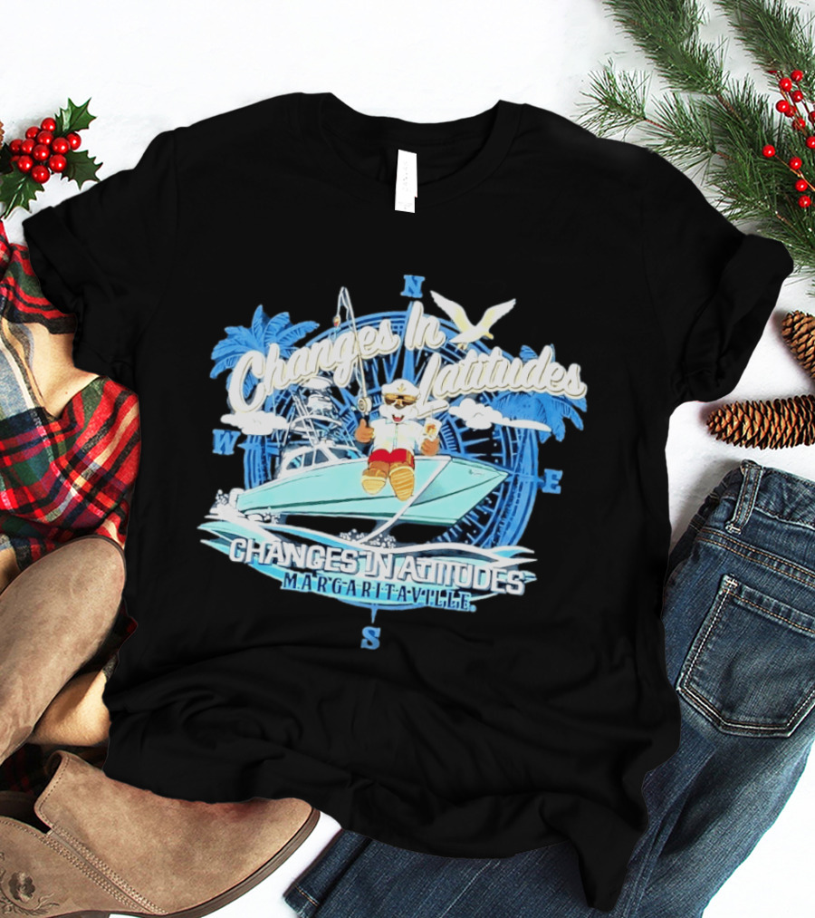 Buc Ee's Margaritaville Changes In Latitudes Tropical Boat Adventure T-Shirt