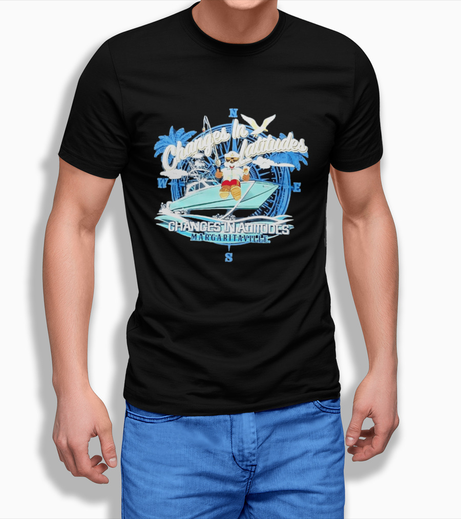 Buc Ee's Margaritaville Changes In Latitudes Tropical Boat Adventure T-Shirt