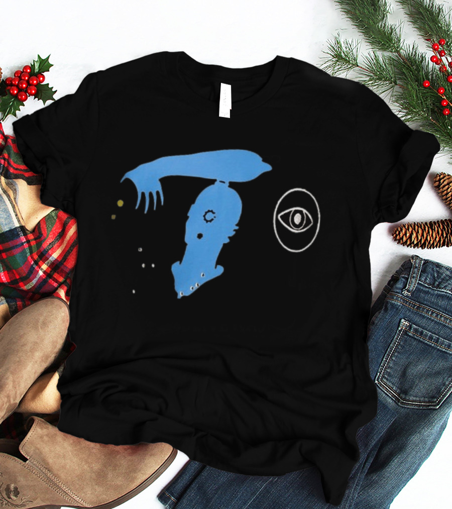 Candice For You Searcher Abstract Blue Silhouette With Eye T-Shirt