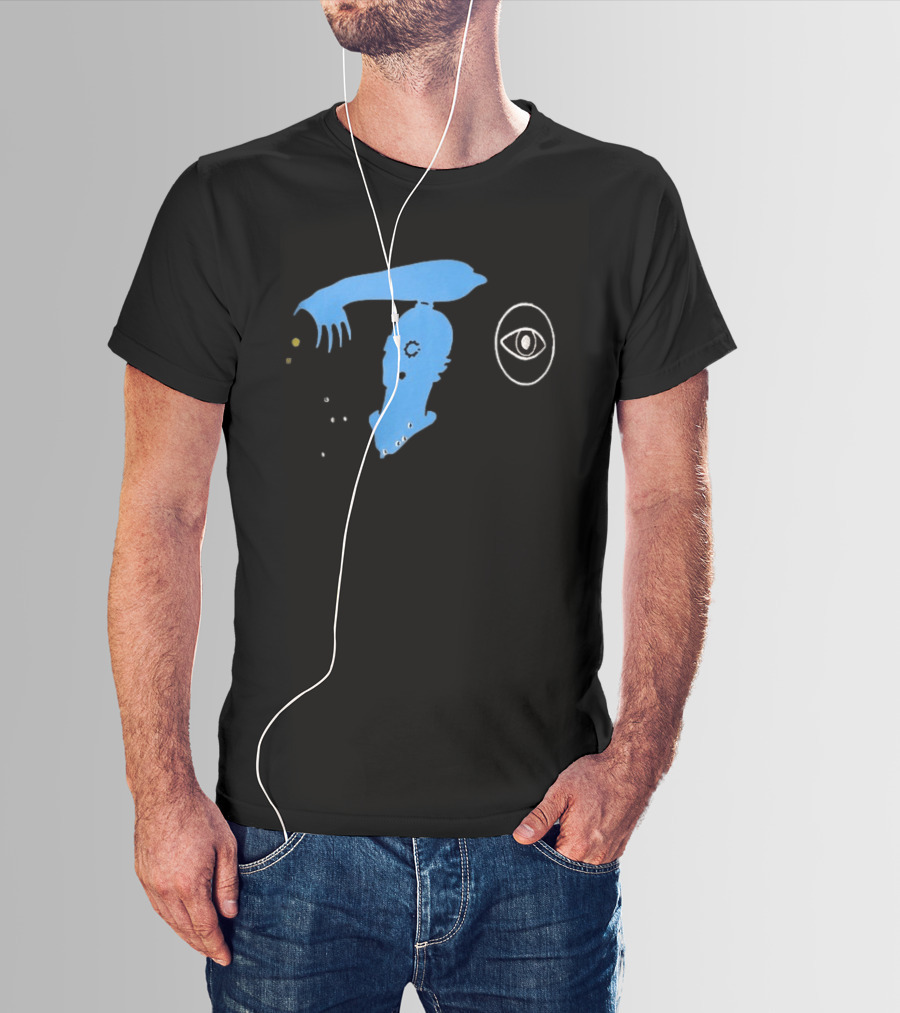 Candice For You Searcher Abstract Blue Silhouette With Eye T-Shirt