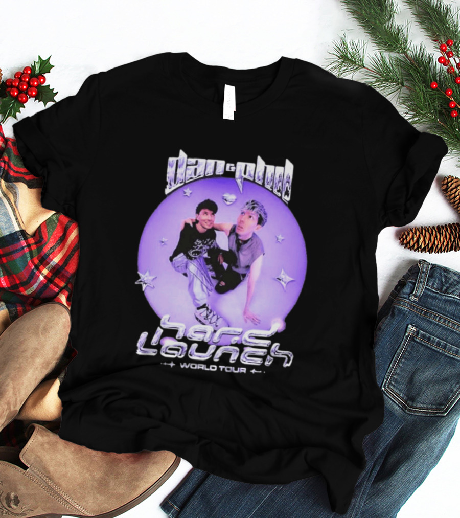 Dan And Phil Hard Launch World Tour 2026 2027 Purple Circle Star T-Shirt