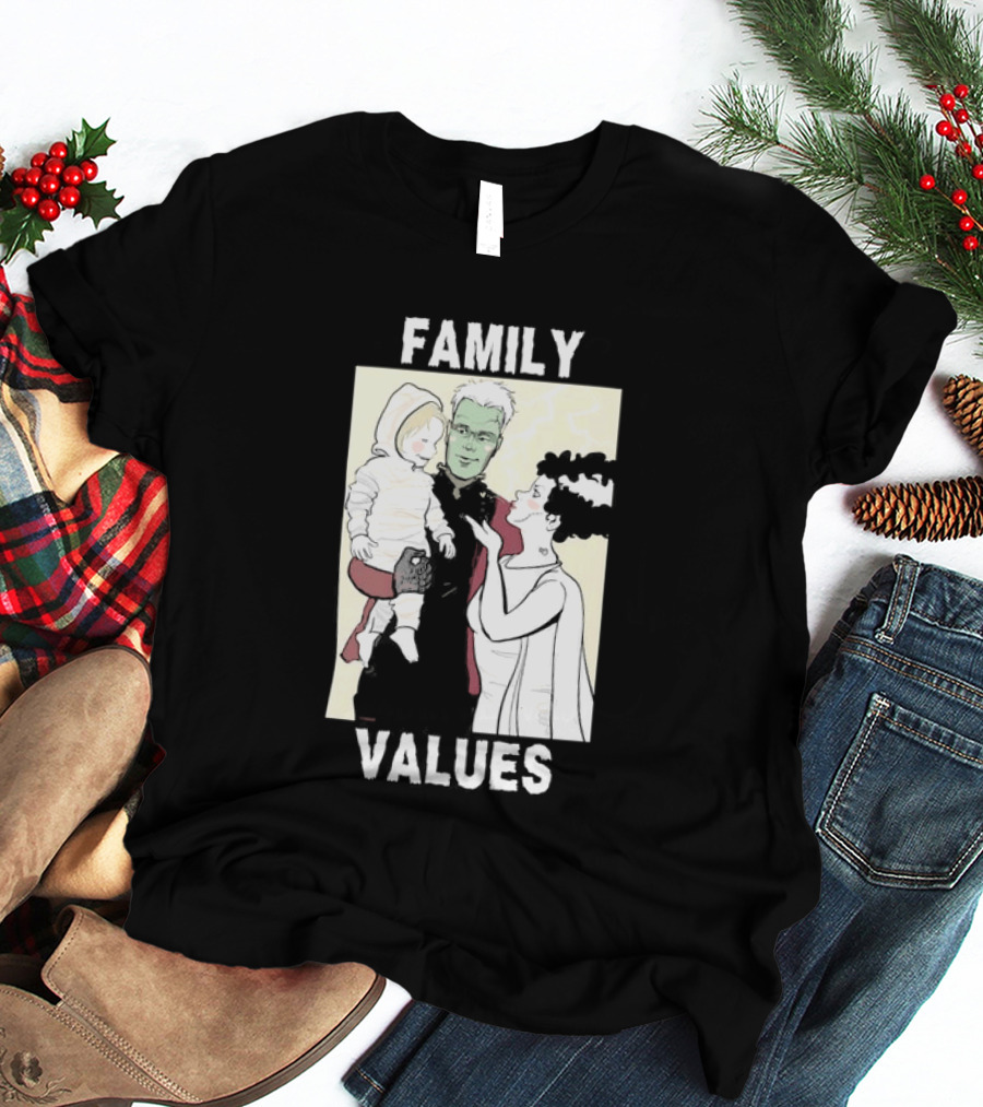 Family Values Halloween 2026 Ghostly Family T-Shirt