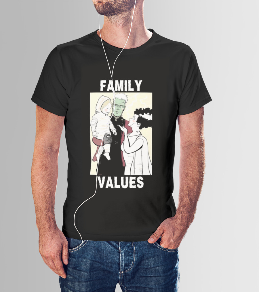 Family Values Halloween 2026 Ghostly Family T-Shirt