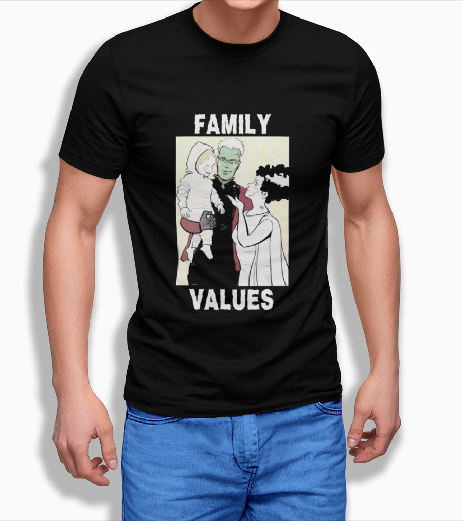 Family Values Halloween 2026 Ghostly Family T-Shirt