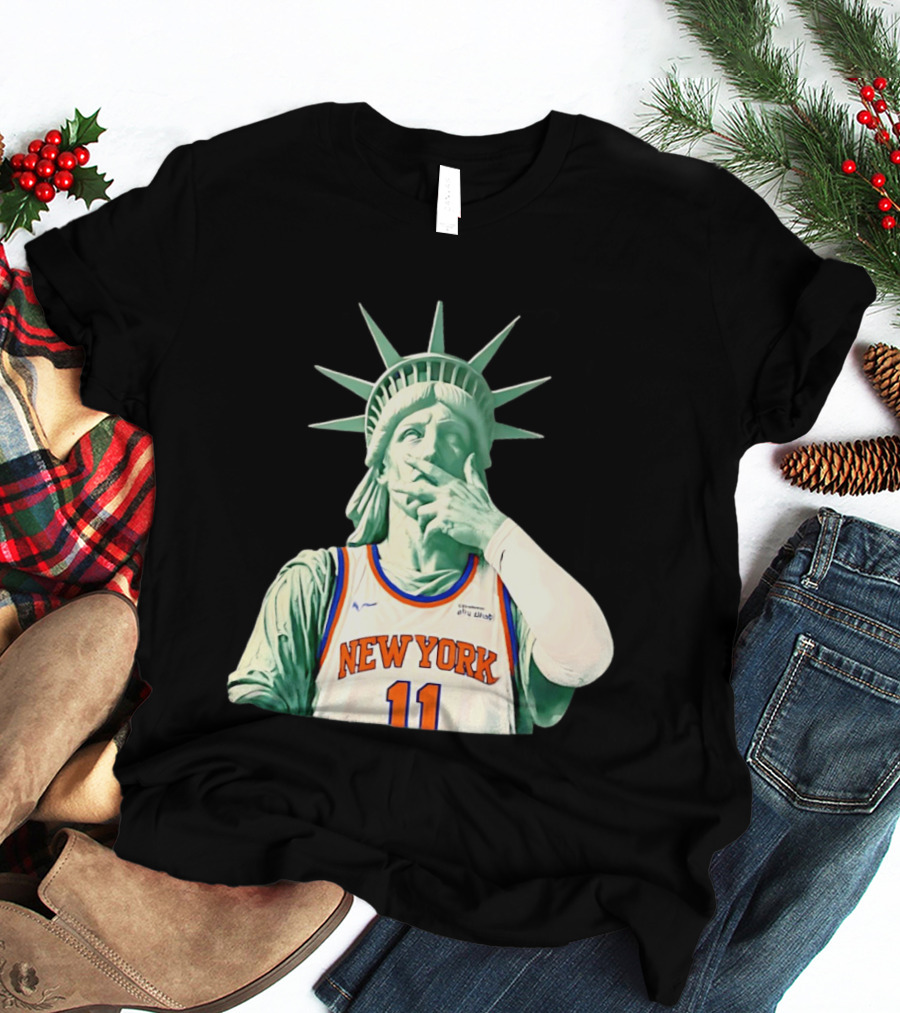 New York Knicks Statue Of Liberty Number 11 Jalen Brunson 2026 T-Shirt