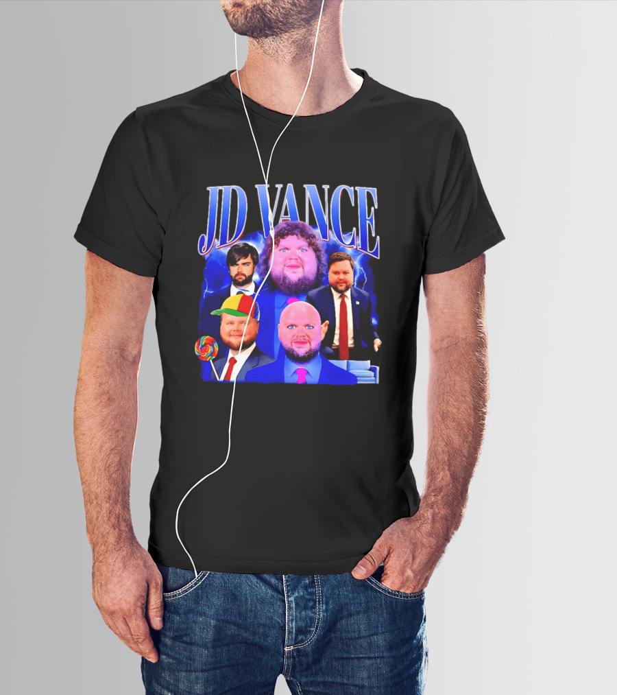 JD Vance Meme Collage Satire Politician Lollipop T-Shirt