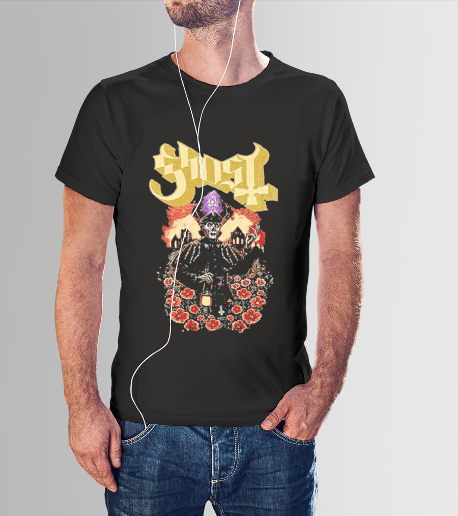Ghost Band Summer 2026 Exclusive Peace Field Skeleton Priest And Floral T-Shirt