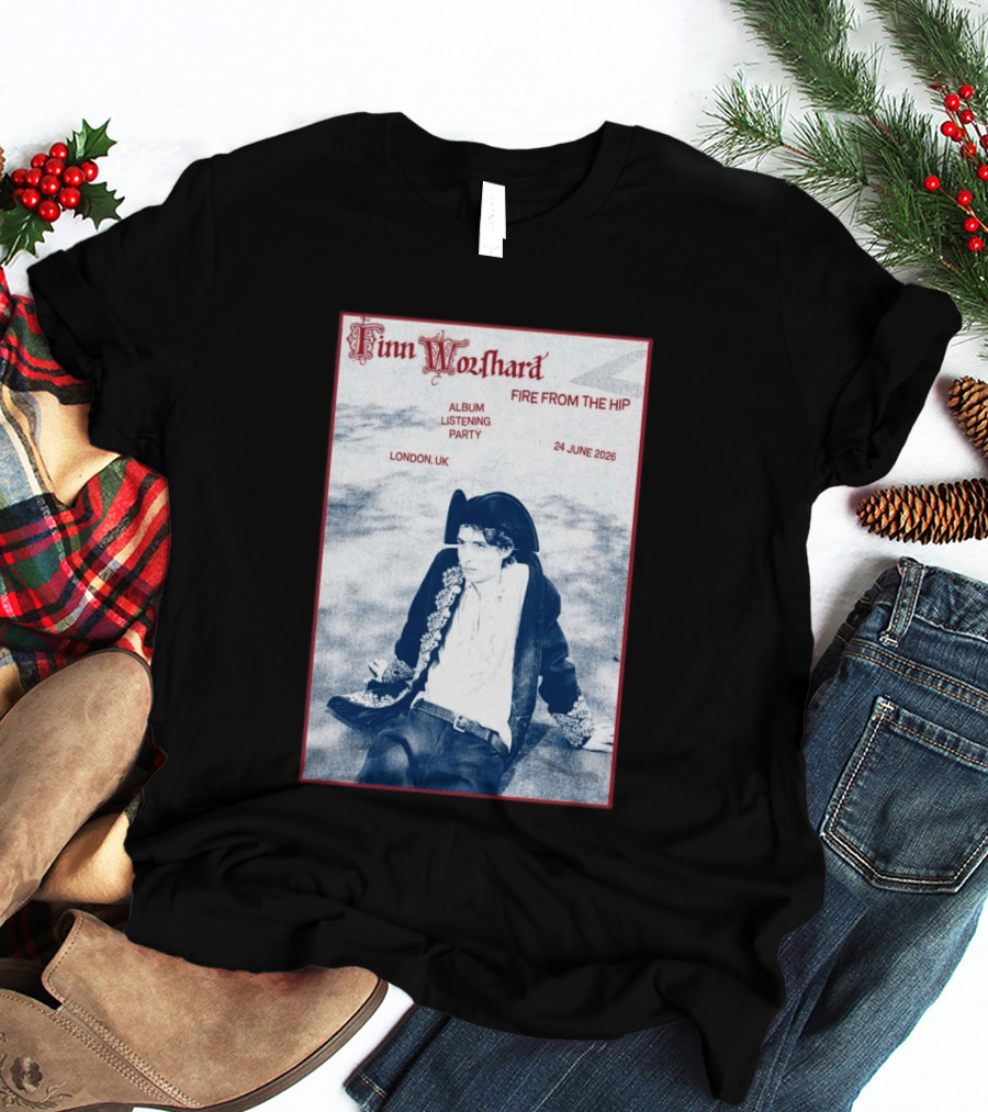 Finn Wolfhard Fire From The Hip Album Listening Party London UK June 24 2026 T-Shirt