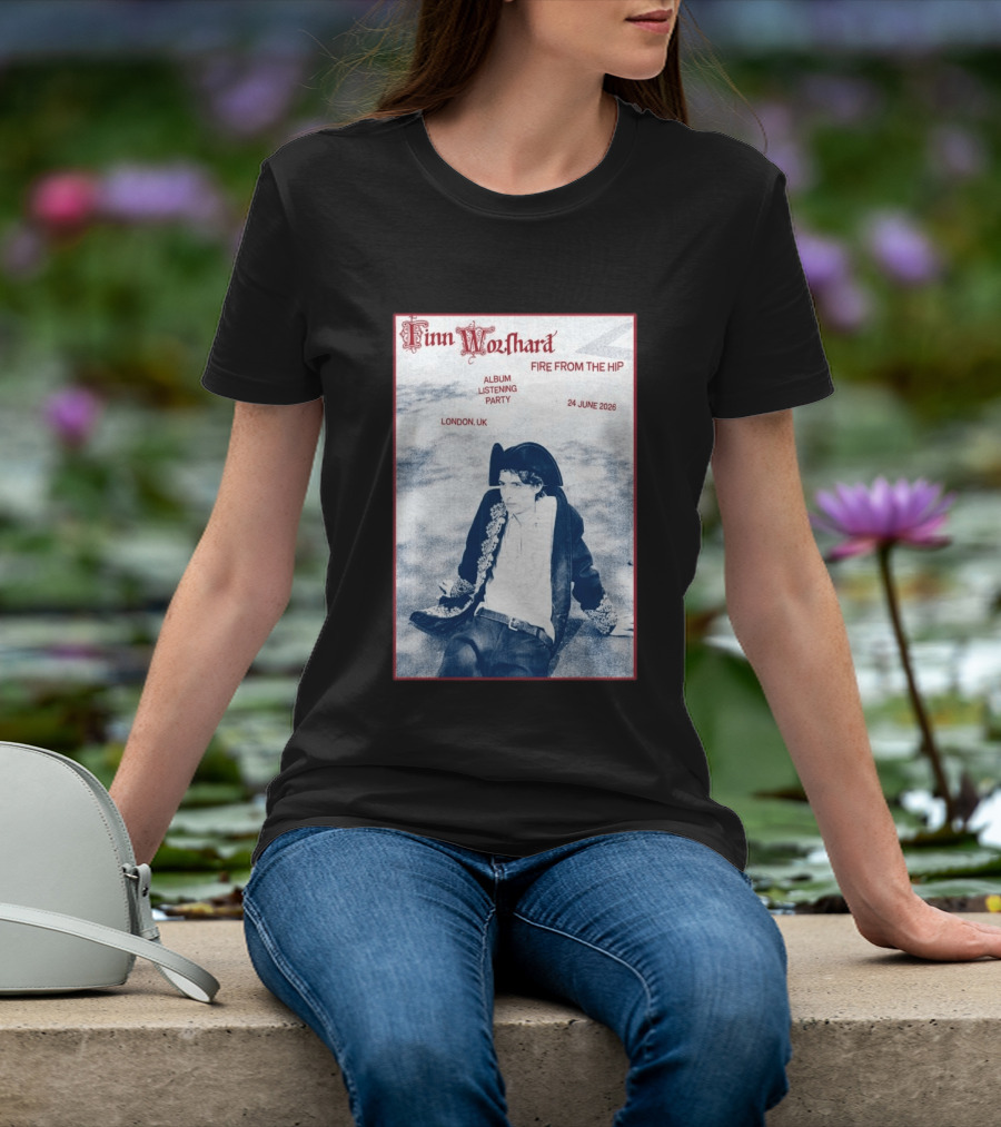 Finn Wolfhard Fire From The Hip Album Listening Party London UK June 24 2026 T-Shirt