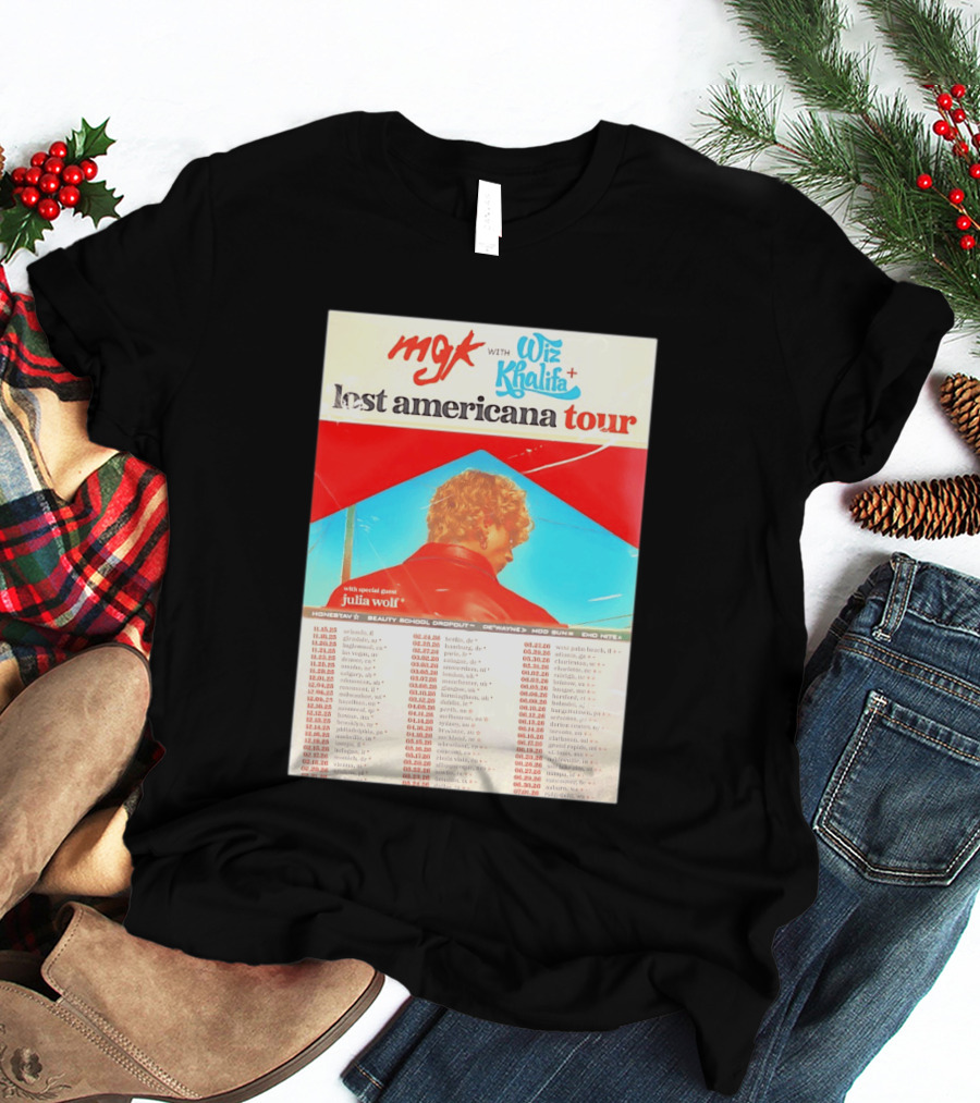 MGK Wiz Khalifa Lost Americana Tour Julia Wolf Guest T-Shirt