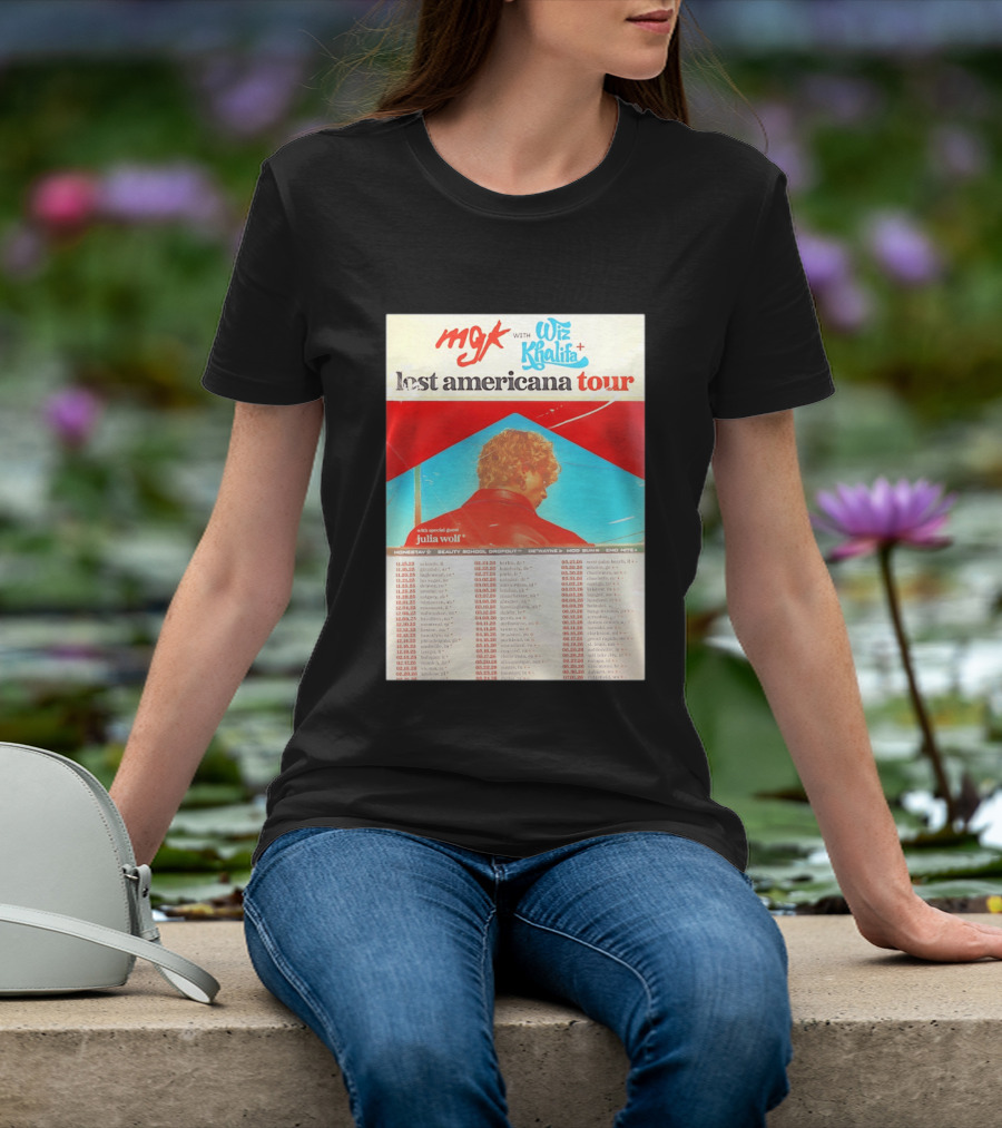 MGK Wiz Khalifa Lost Americana Tour Julia Wolf Guest T-Shirt