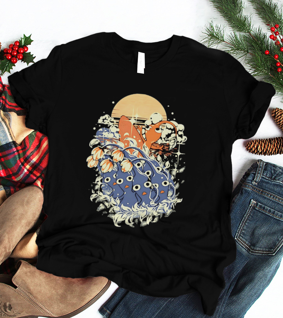 Surfing Pikmin Good Wave Sunset Retro Adventure T-Shirt