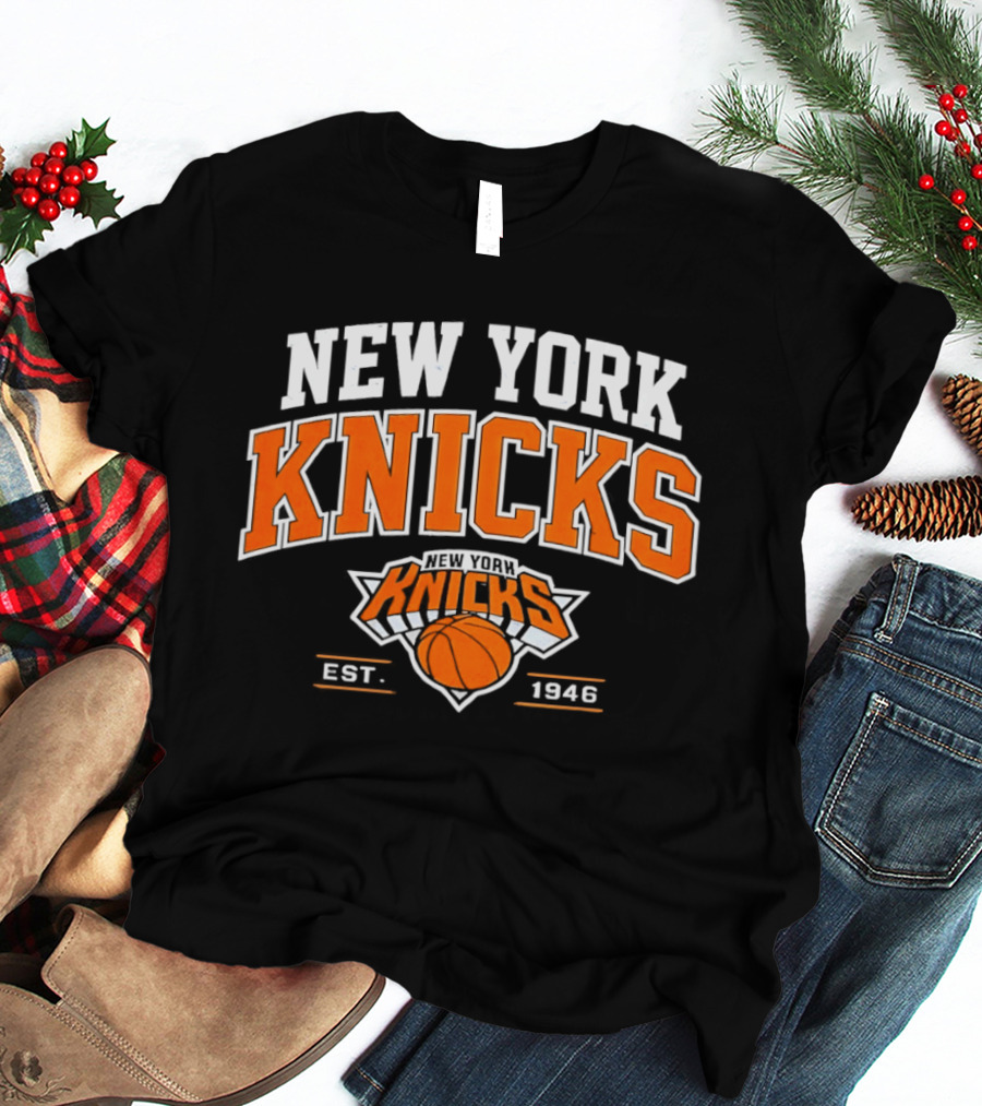 New York Knicks Est 1946 Basketball Team Orange T-Shirt
