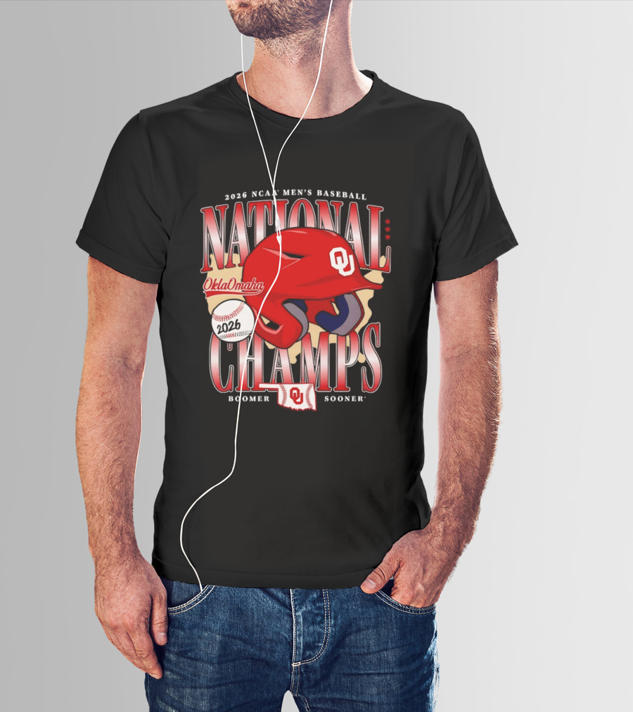 2026 NCAA Men's Baseball National Champs Oklahoma Sooners OklaOmaha Boomer T-Shirt