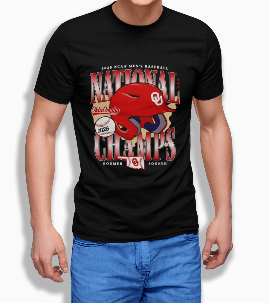 2026 NCAA Men's Baseball National Champs Oklahoma Sooners OklaOmaha Boomer T-Shirt