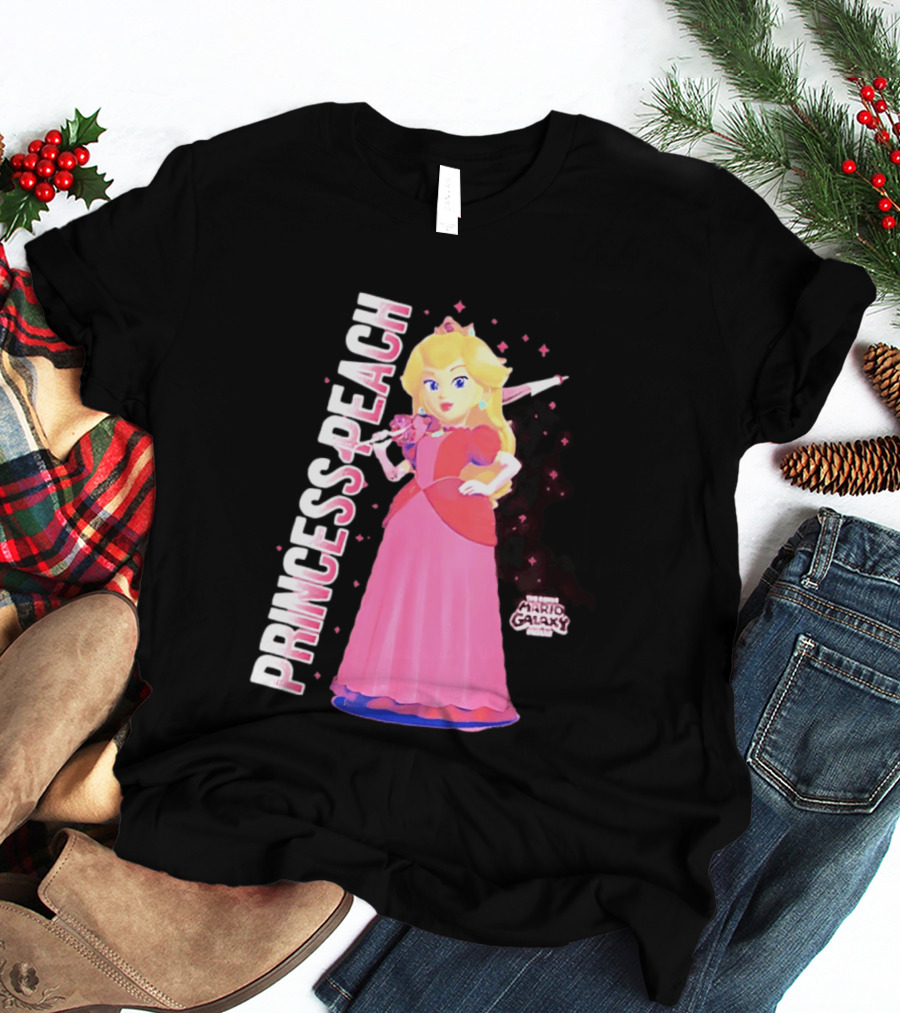 Super Mario Galaxy Movie Princess Peach Colorful Adventure T-Shirt