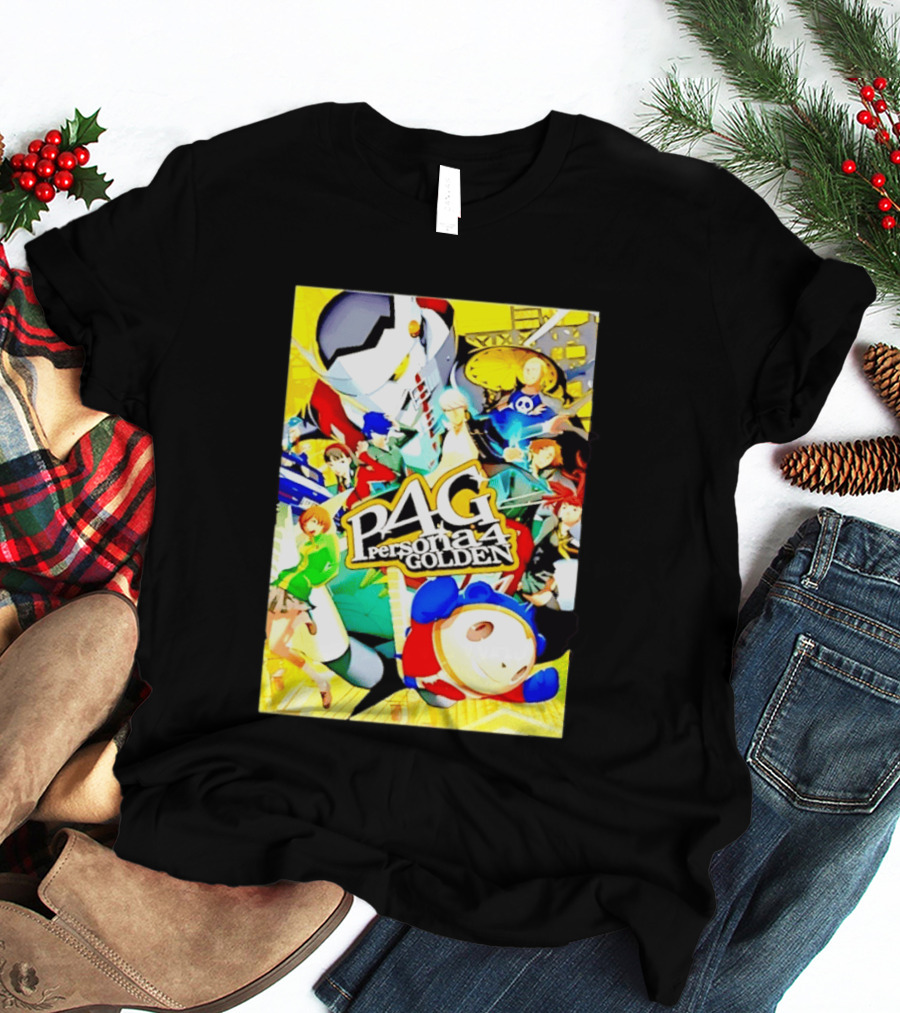 Persona 4 Golden P4G Main Cast Izanagi Teddie Kanji Naoto Chie Yosuke Yukiko Margaret T-Shirt
