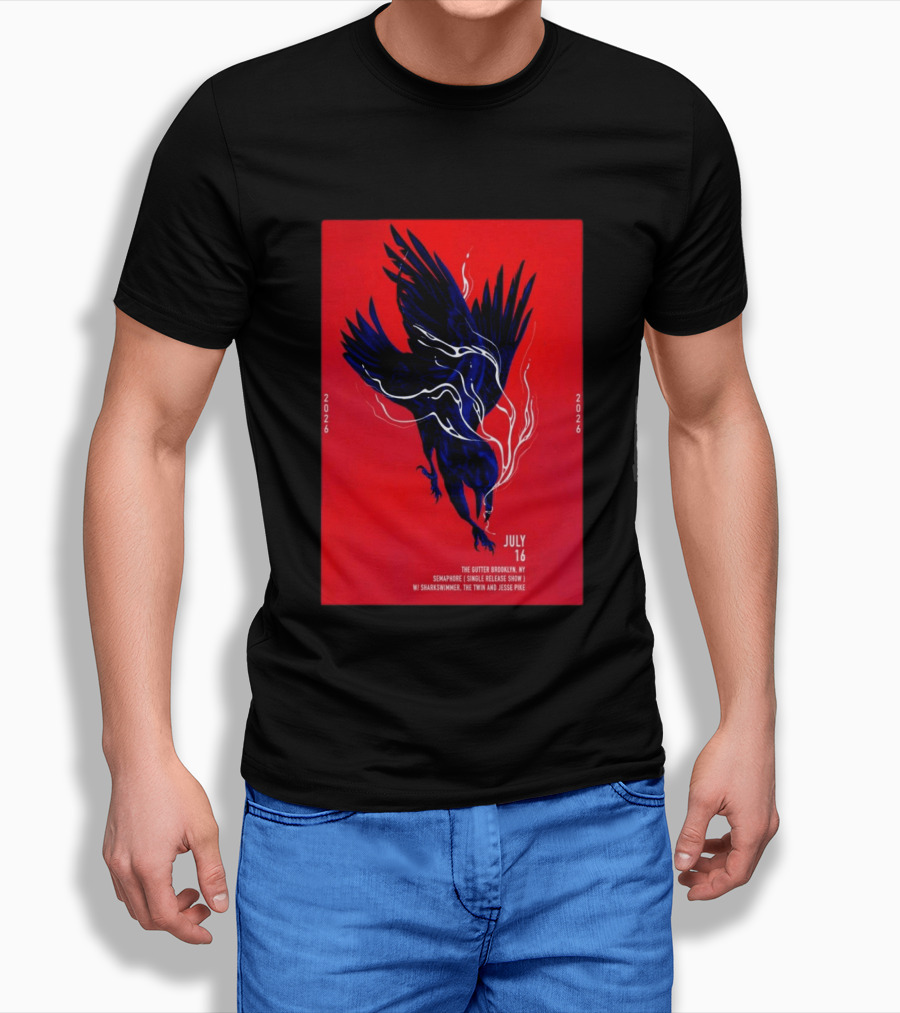 Semaphore Single Release Show The Gutter Brooklyn NY July 16 2026 With Sharkswimmer Jesse Pike T-Shirt