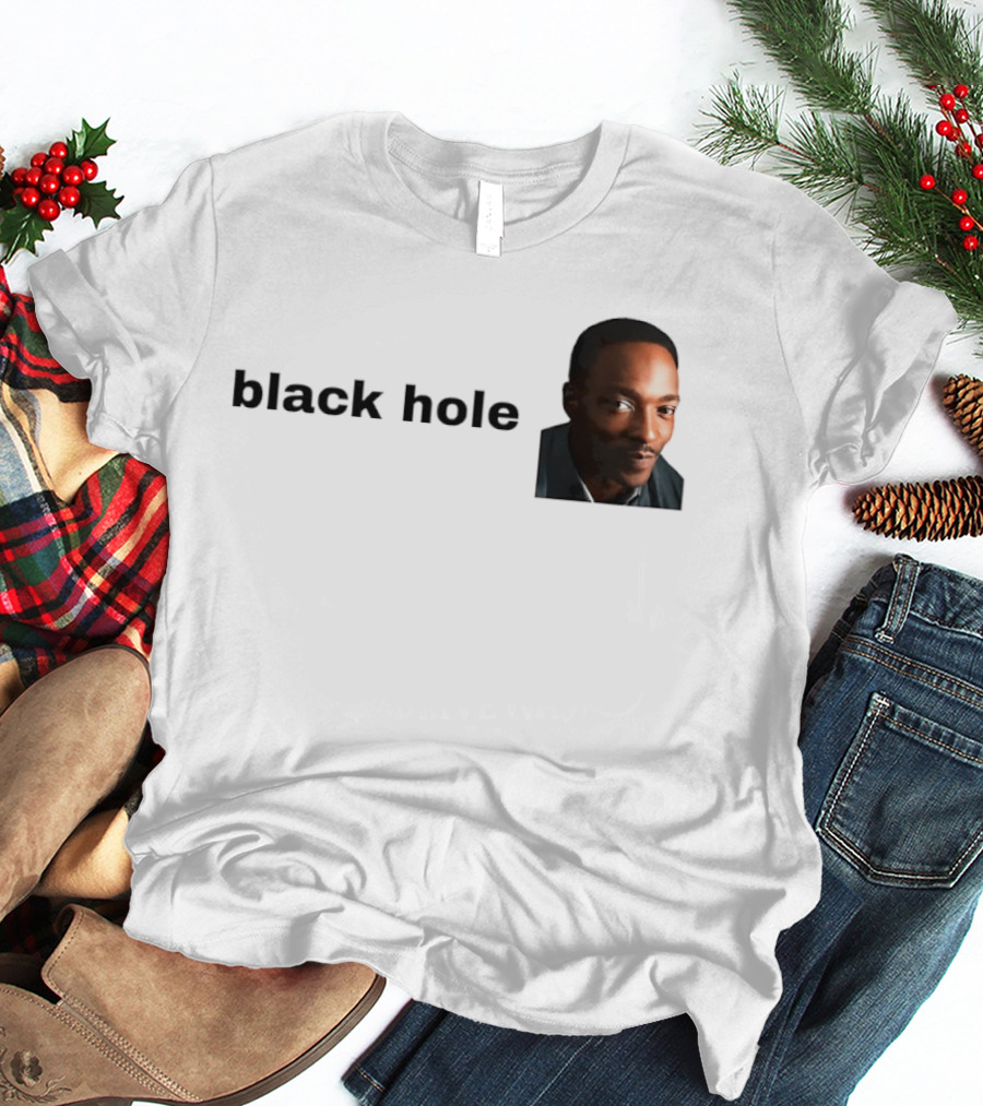 Black Hole Anthony Mackie Face T-Shirt
