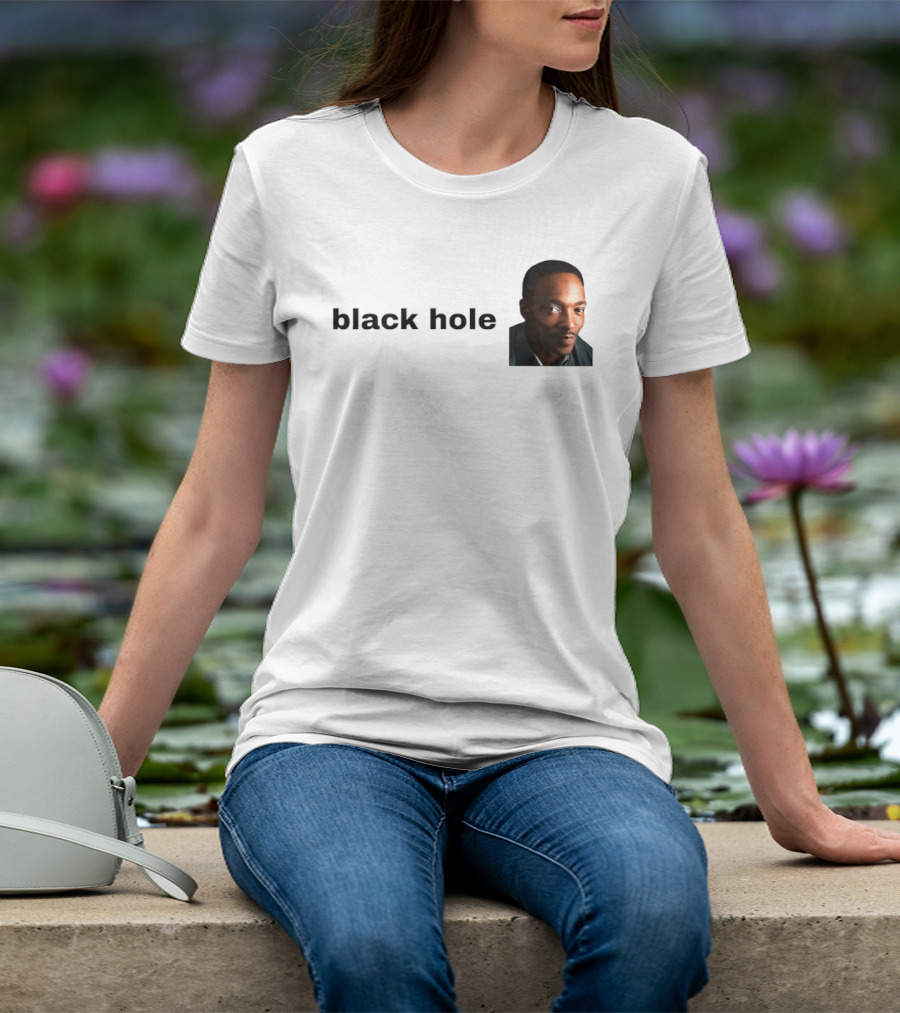 Black Hole Anthony Mackie Face T-Shirt