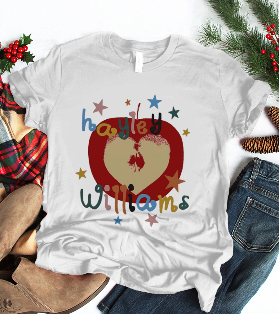 Hayley Williams Apple Heart Star Pop Colorful Letters T-Shirt