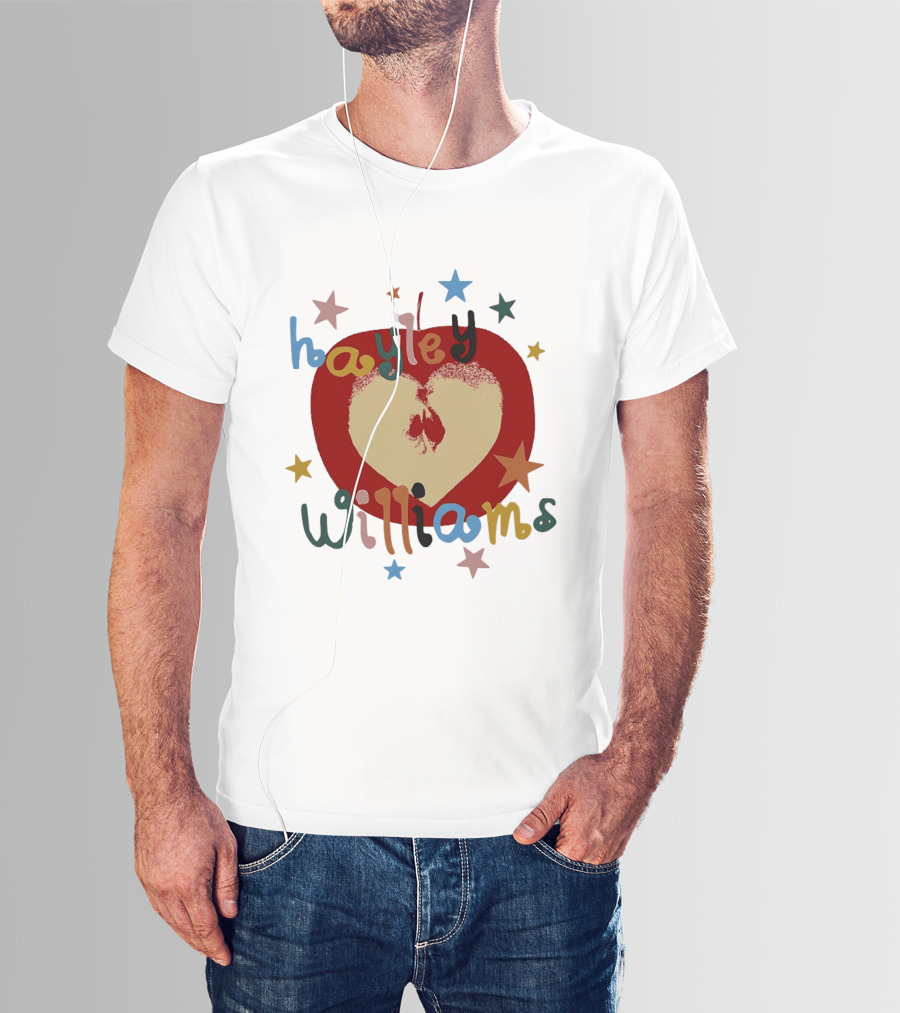 Hayley Williams Apple Heart Star Pop Colorful Letters T-Shirt