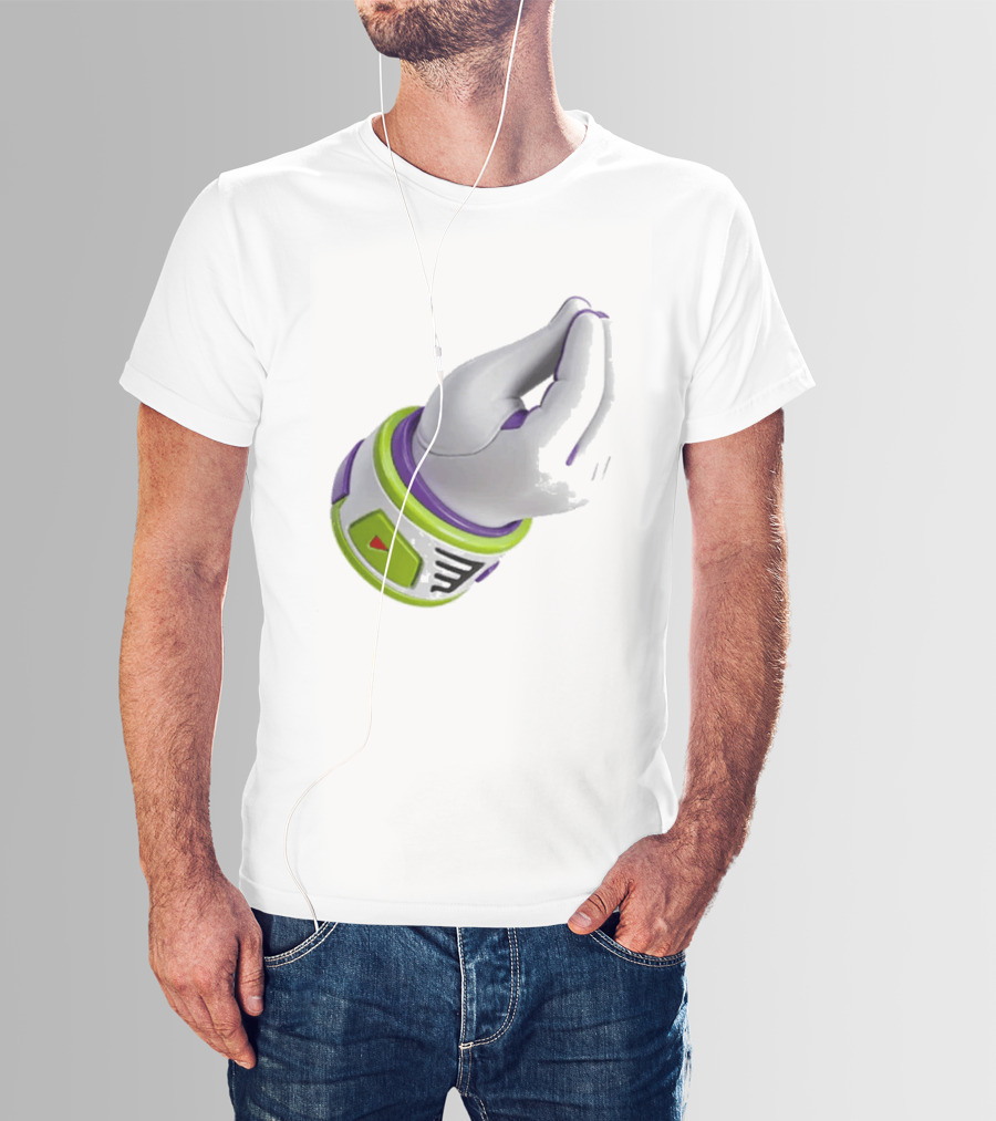 Buzz's Italian Hand Gesture Spacesuit Sleeve T-Shirt