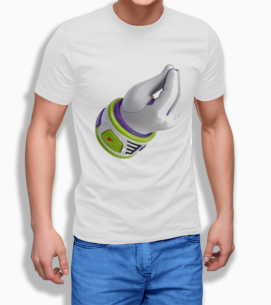 Buzz's Italian Hand Gesture Spacesuit Sleeve T-Shirt
