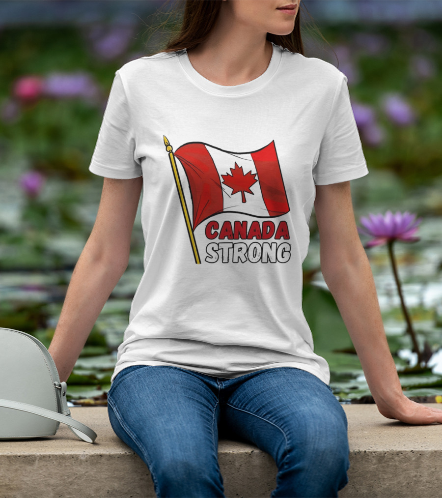 Canada Strong Maple Leaf Flag Pride T-Shirt