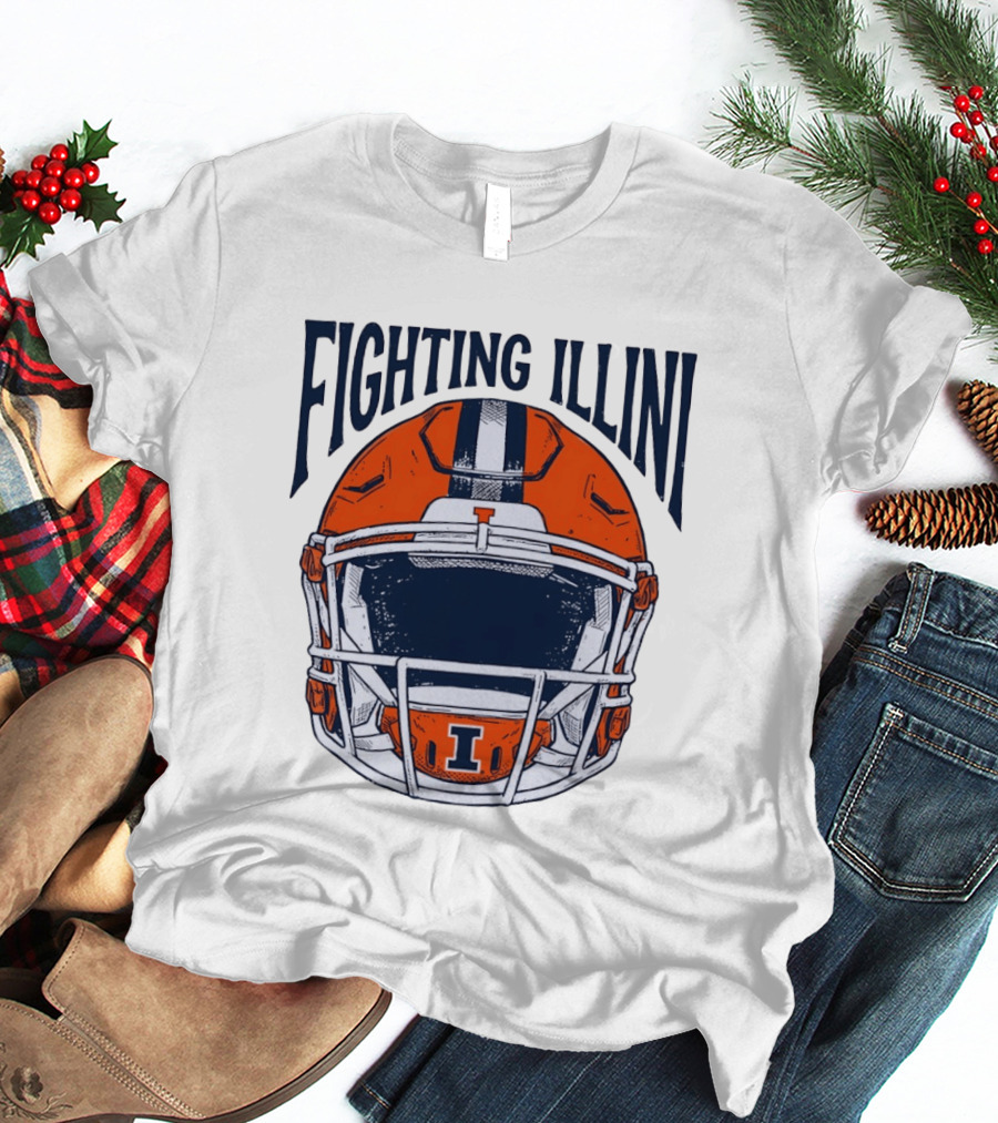Fighting Illini Football Helmet Illinois T-Shirt