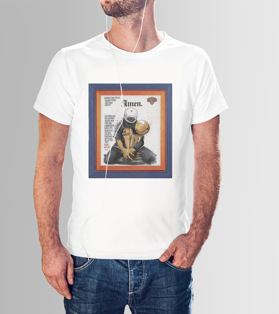 Saturday June 15 2026 Knicks Spurs NBA Finals Game 6 Amen Knicks Win First NBA Championship Since 1973 Win 4 90 47 T-Shirt