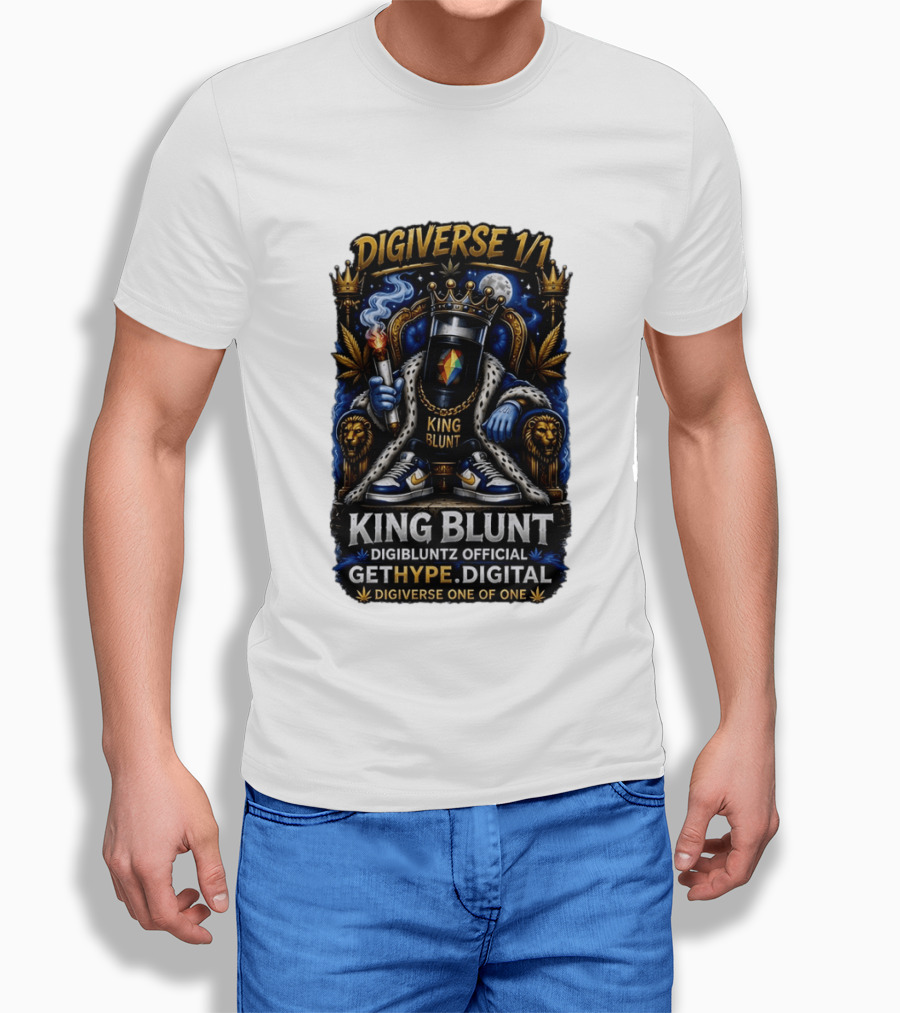 Digiverse 1 1 King Blunt GetHype Digibluntz Official Digital One Of One T-Shirt