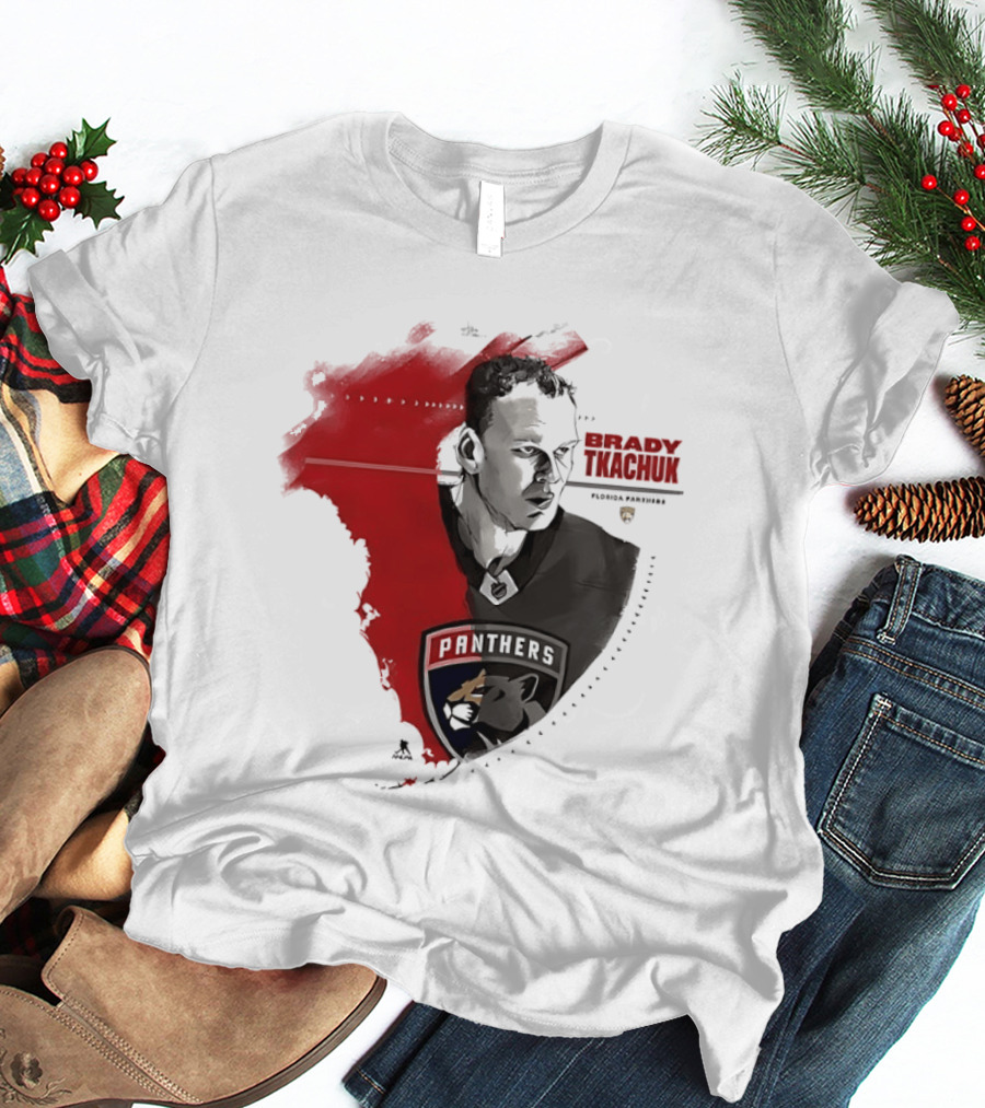 Florida Panthers Brady Tkachuk Portrait State Of Florida T-Shirt