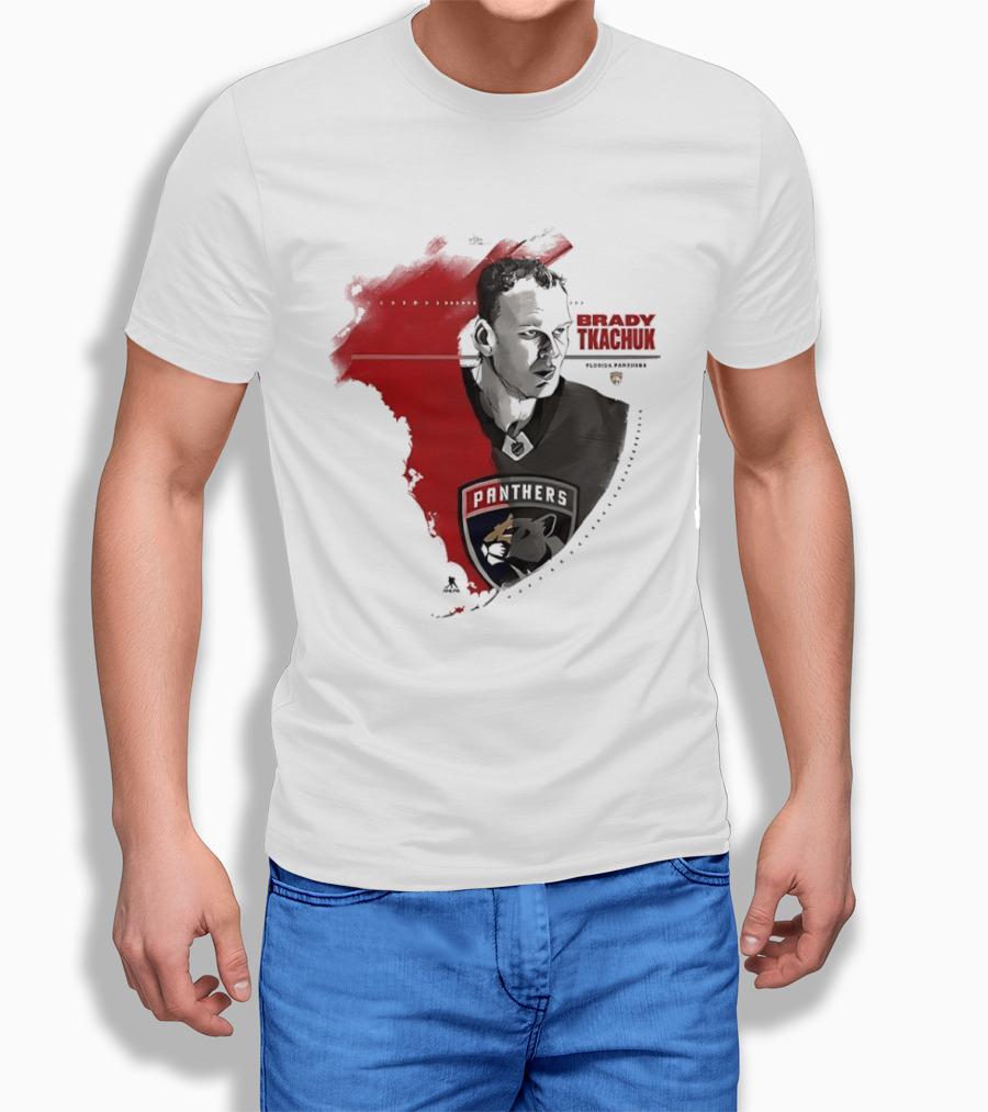 Florida Panthers Brady Tkachuk Portrait State Of Florida T-Shirt