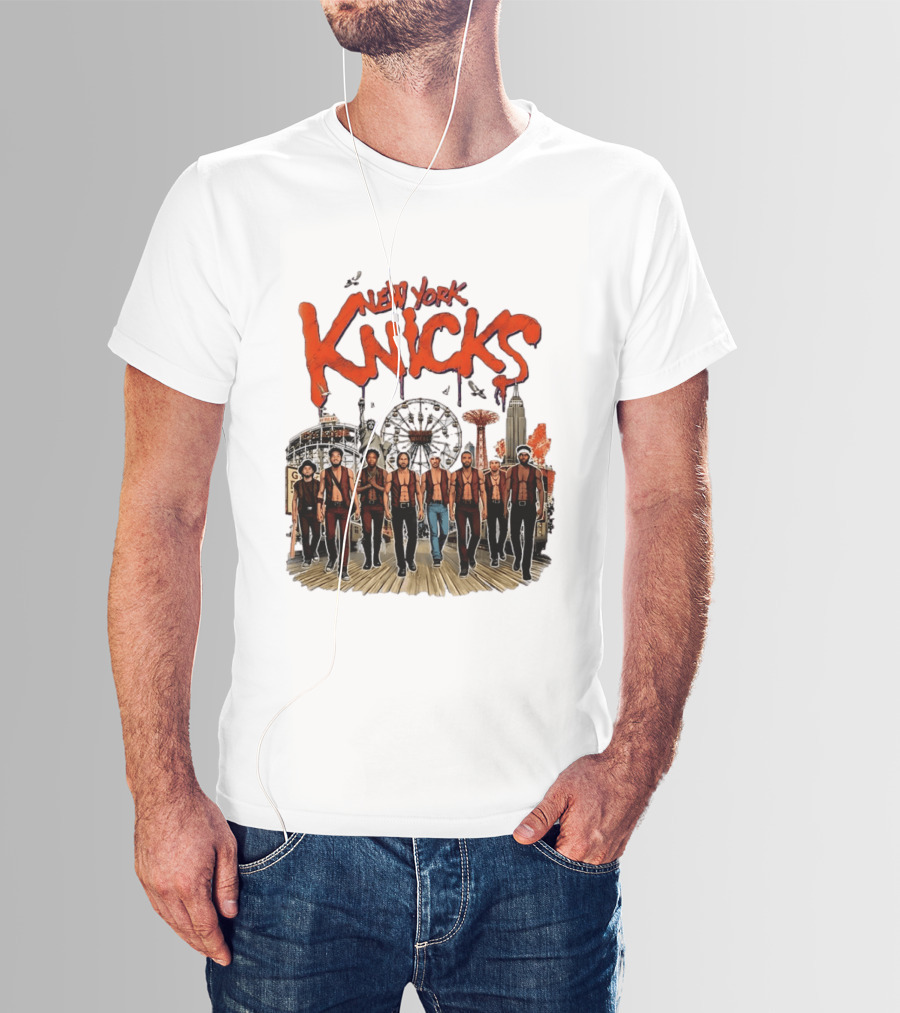 New York Knicks The Warriors Coney Island Gang Ferris Wheel Empire State Building T-Shirt