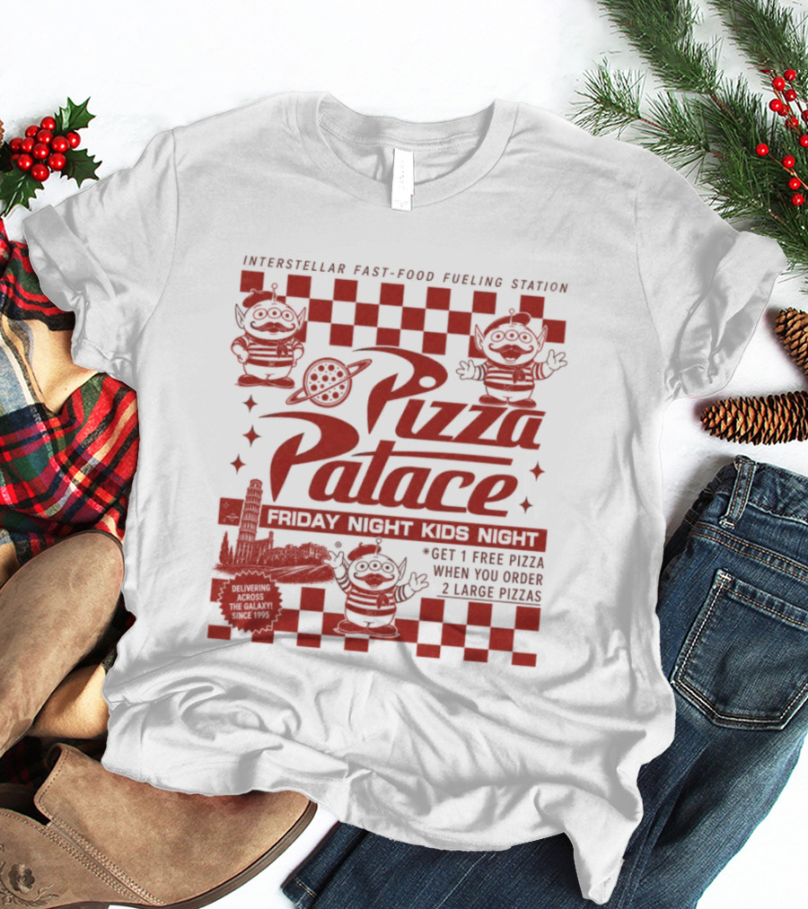 Pizza Palace Skeeball Fast Food Arcade Person Get 1 Free Pizza T-Shirt