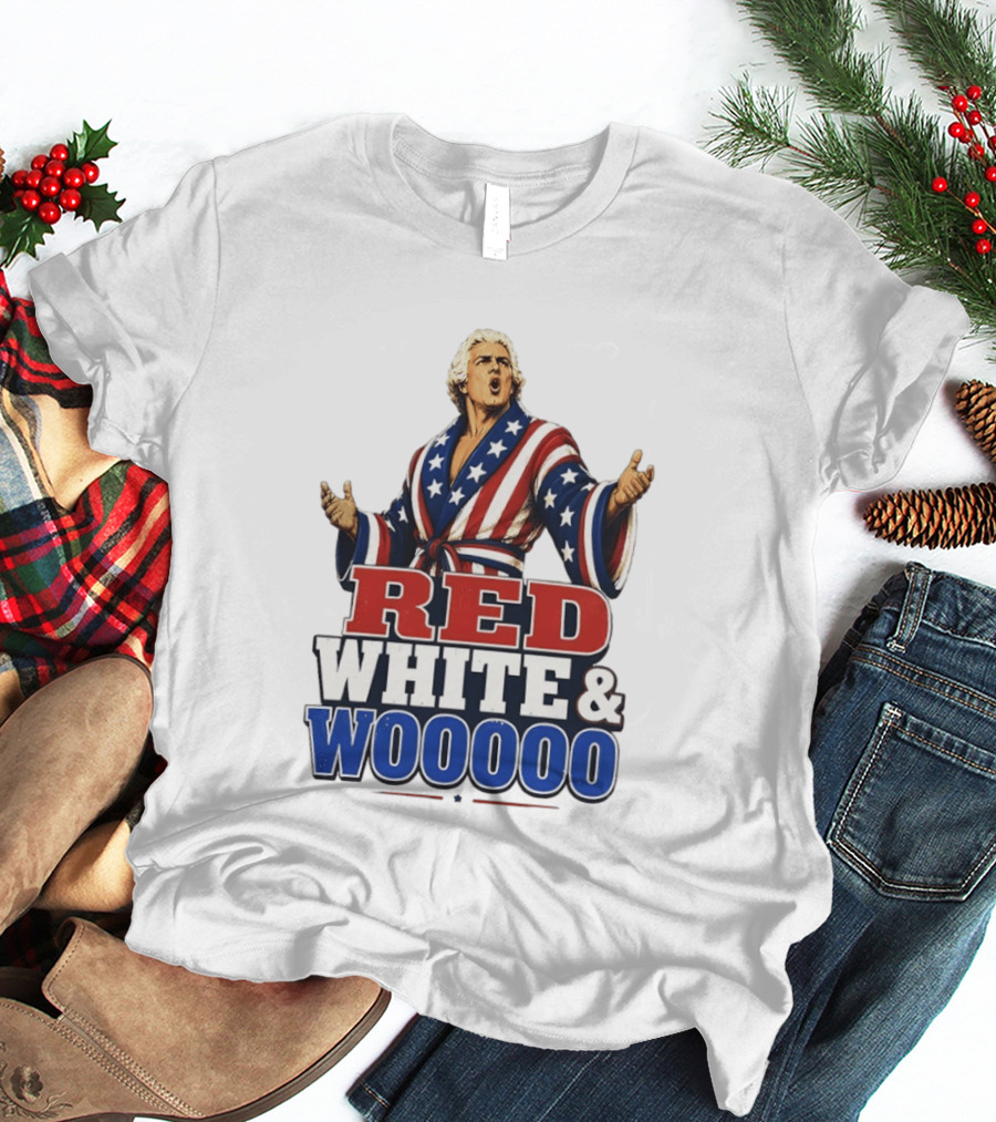 Ric Flair Red White And Woooo USA Wrestling Legend 4th Of July Celebration T-Shirt
