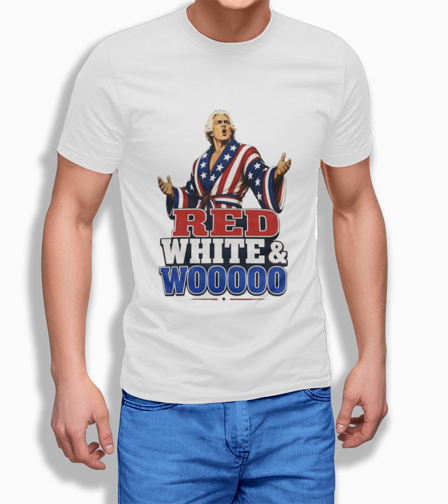 Ric Flair Red White And Woooo USA Wrestling Legend 4th Of July Celebration T-Shirt