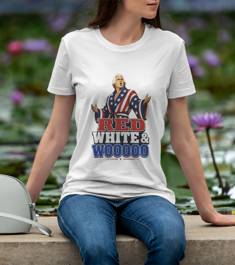 Ric Flair Red White And Woooo USA Wrestling Legend 4th Of July Celebration T-Shirt