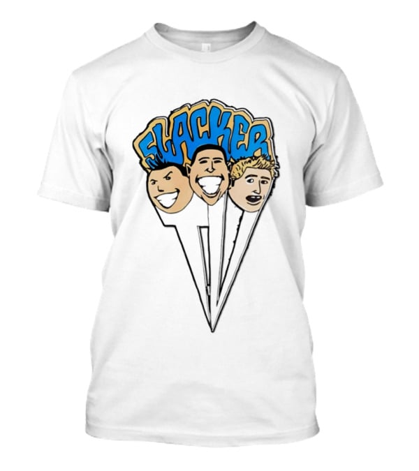 Slacker Cartoon Heads Punk Rock Trio T-Shirt
