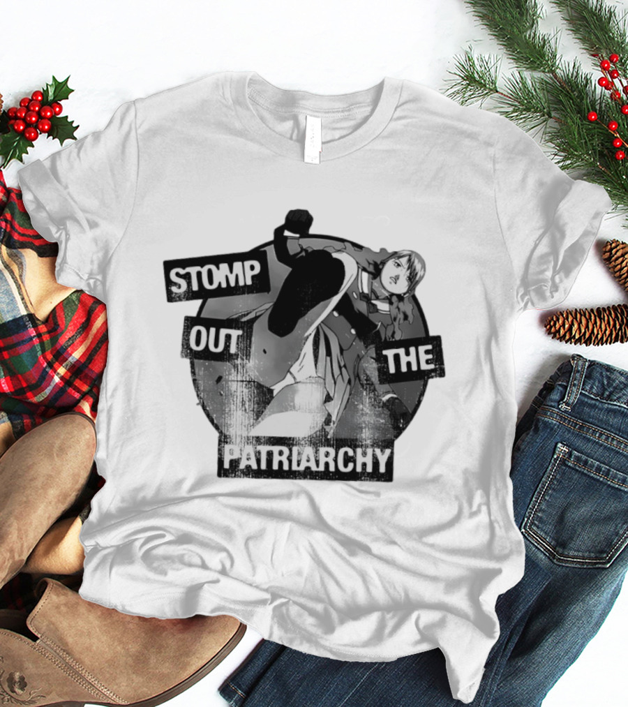 Stomp Out The Patriarchy Empowerment Manga Style Influence T-Shirt