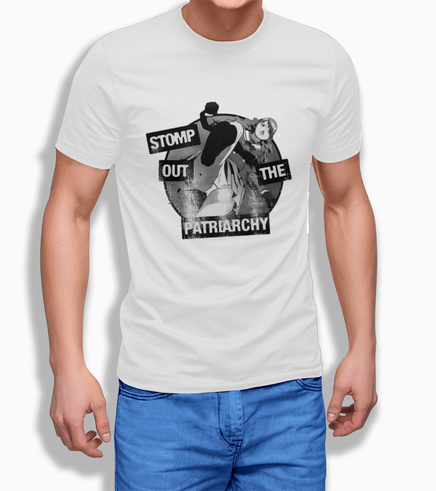 Stomp Out The Patriarchy Empowerment Manga Style Influence T-Shirt